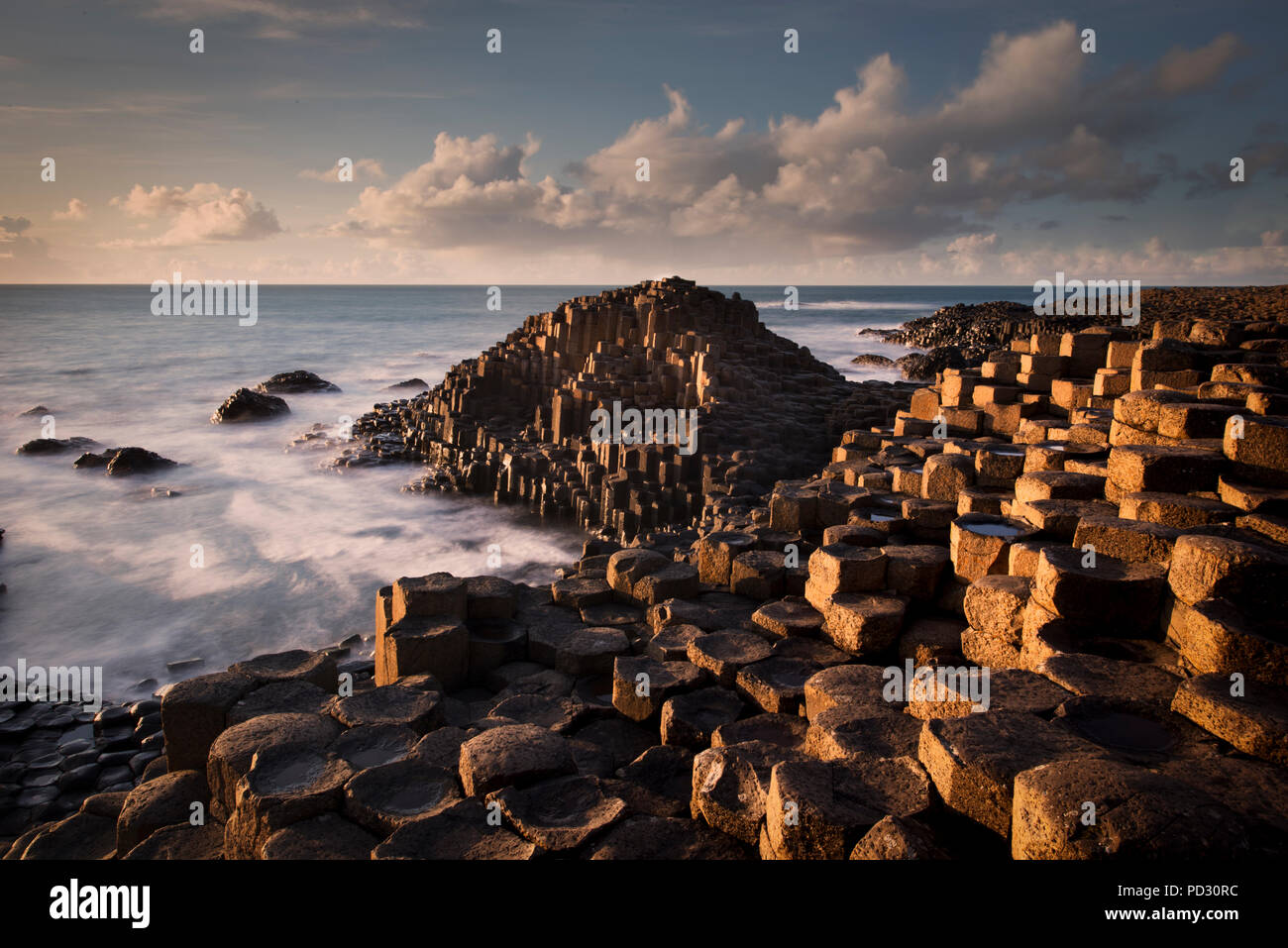 Calzada del Gigante, Condado de Antrim, Irlanda del Norte, REINO UNIDO Foto de stock