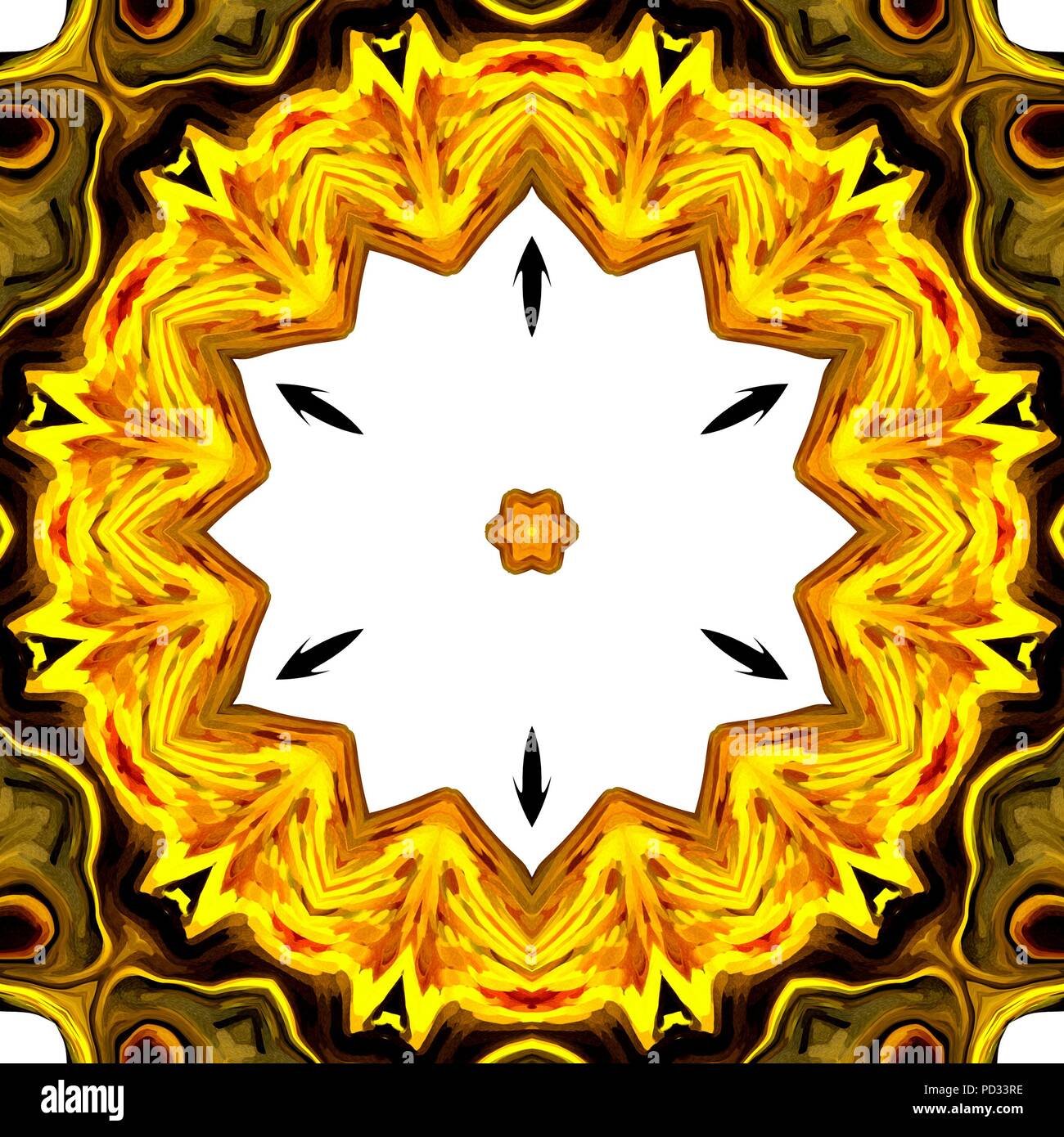 Oro Liquido De La Abstraccion Pared De Lujo Art Deco Tema Rico