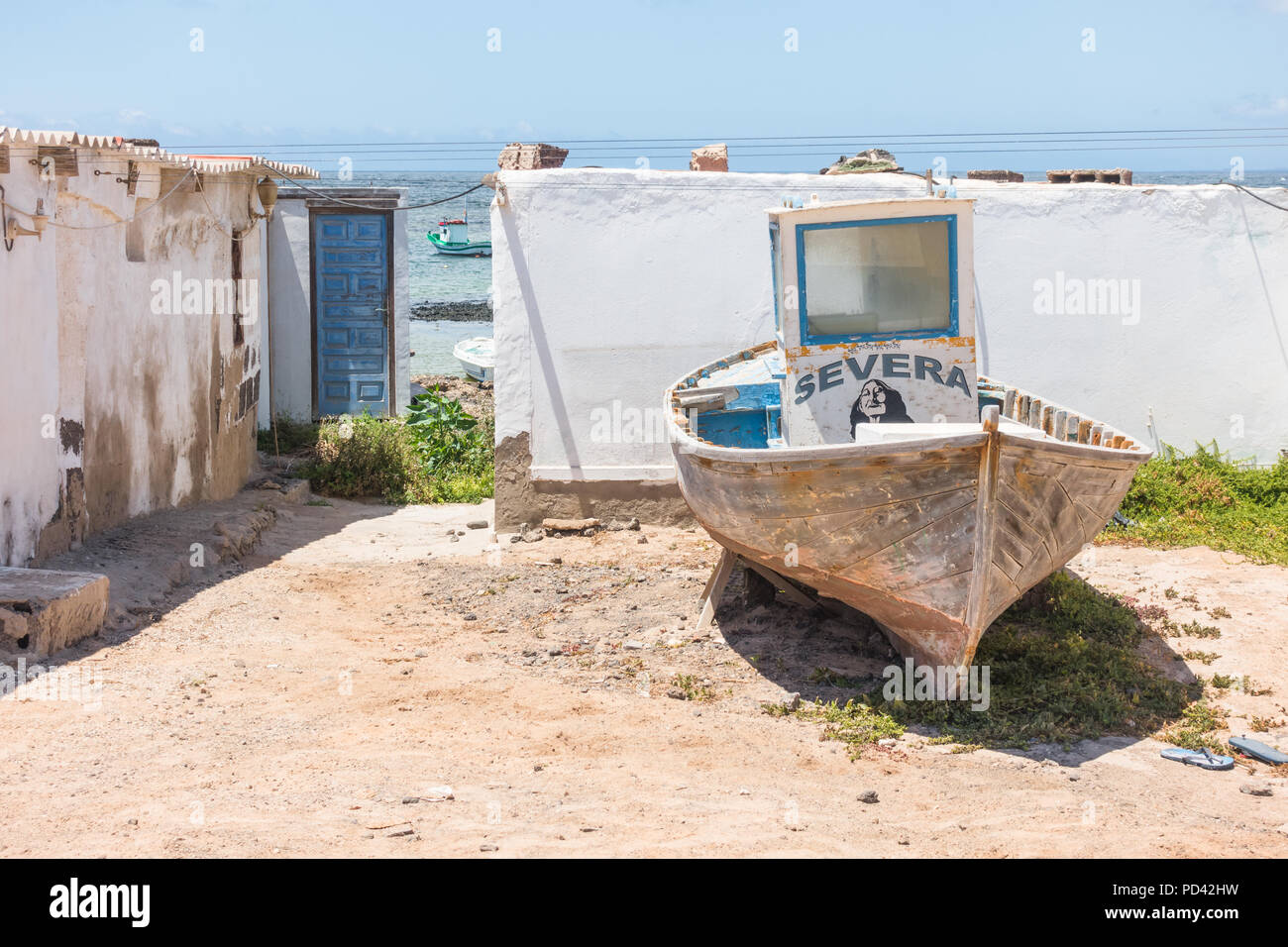 Majanicho Village en Fuerteventura en las Islas Canarias - España Foto de stock