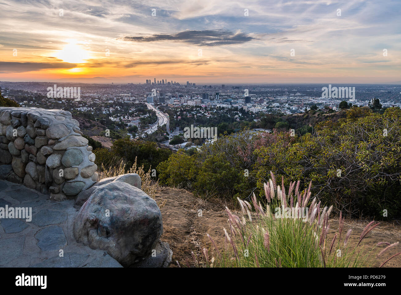 El Hollywood Bowl vistas Foto de stock