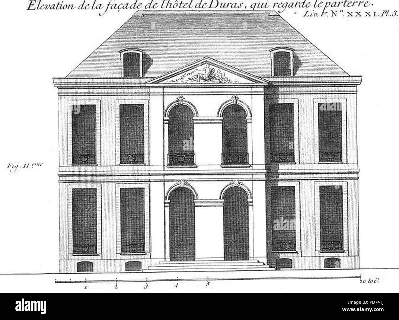 Ancien hôtel de Vitry dit aussi hôtel de Guiche de Boufflers de Duras ou Lefebvre-d'Ormesson. Foto de stock