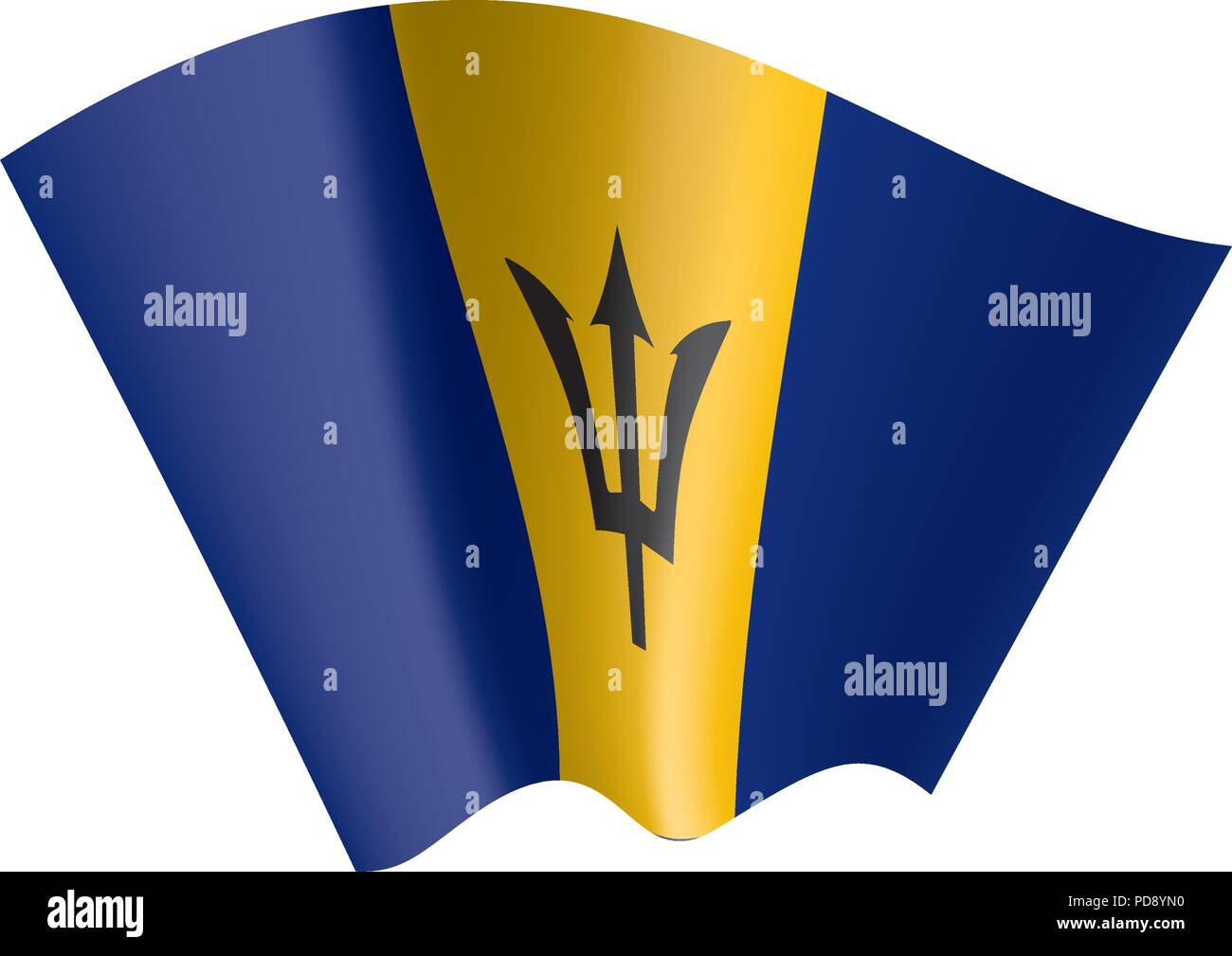 Bandera de Barbados, ilustración vectorial Imagen Vector de stock Alamy