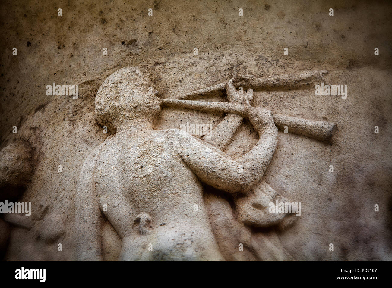 La mitología griega, socorro jarrón griego antiguo Foto de stock