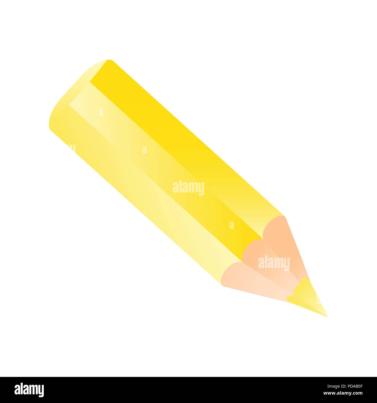 Corto pequeño icono de lápiz. Lápiz de color amarillo Imagen Vector de  stock - Alamy