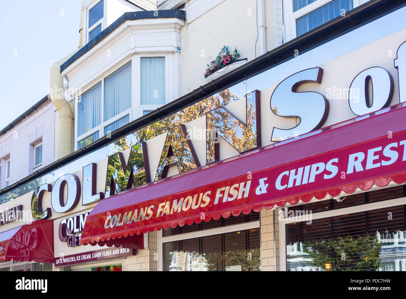 Colmans de South Shields Fish & Chips Restaurante, Ocean Road, South Shields, Tyne y desgaste, England, Reino Unido Foto de stock