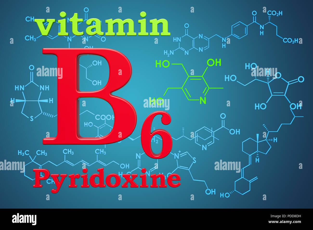 Vitamin B6 Molecule Fotos e Imágenes de stock Alamy