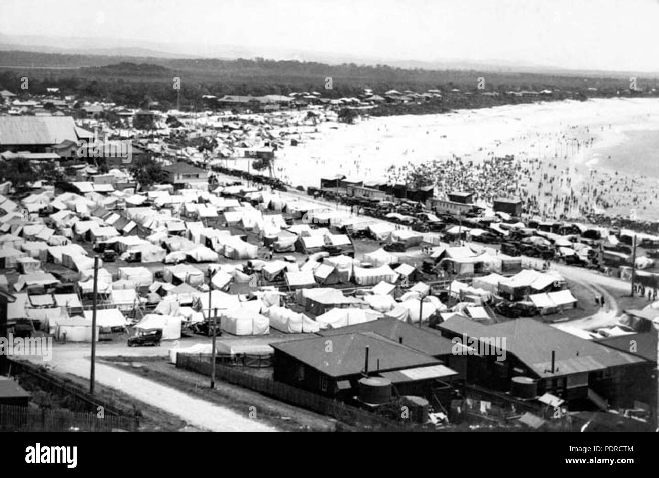 113 395 Archivos del Estado de Queensland, la ciudad de la Costa Dorada de Burleigh Heads 1 de enero de 1933. Foto de stock