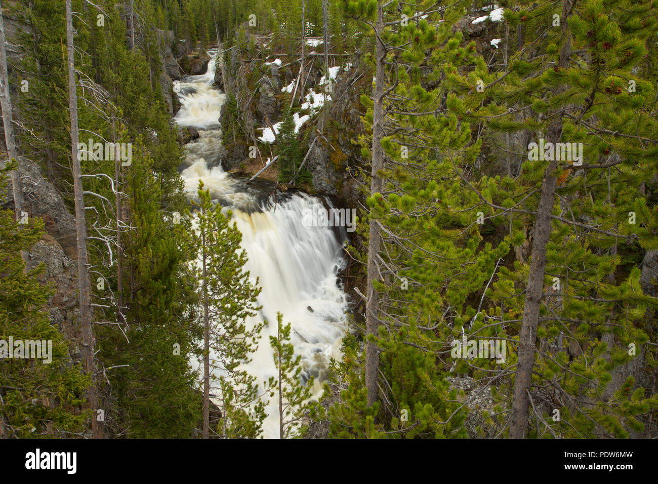 Kepler cascadas, el Parque Nacional Yellowstone, Wyoming Foto de stock