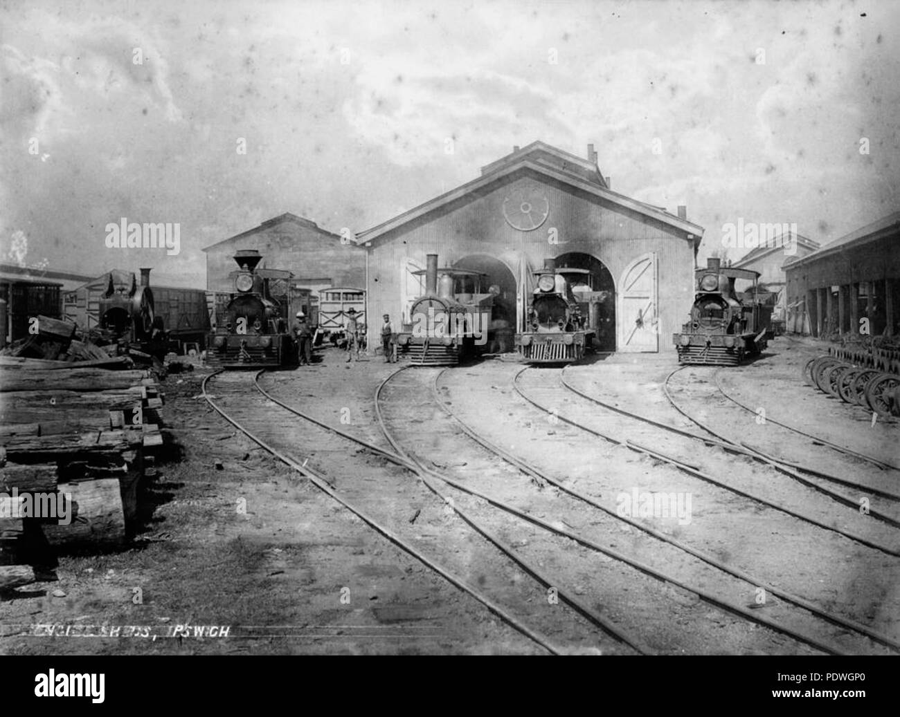 Antiguo ferrocarril midland Imágenes de stock en blanco y negro - Alamy