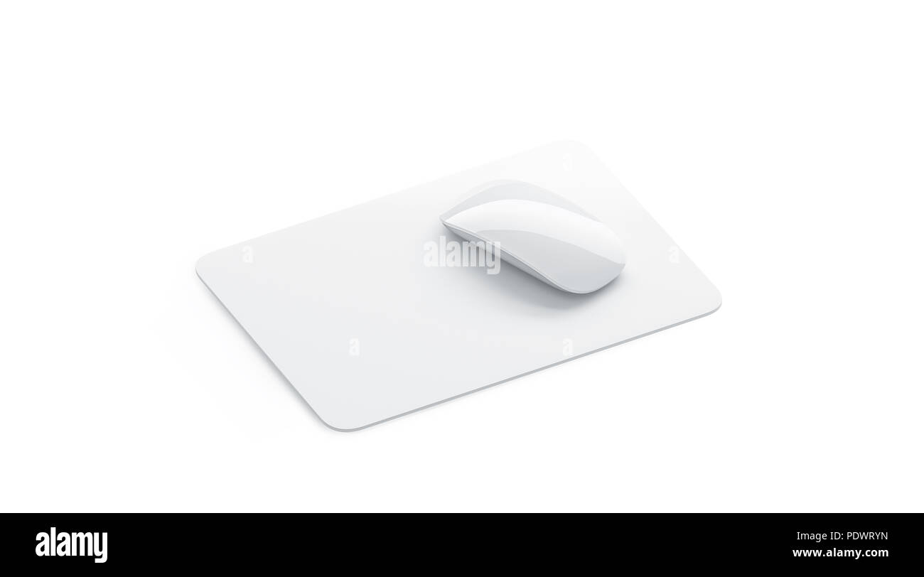 Cuadrado blanco mouse pad de maquetas, aisladas, vista frontal 3D  rendering. Mat vacíos con el ratón del ordenador el boceto. Claro pc  mousepad tapete para diseñar prese Fotografía de stock - Alamy