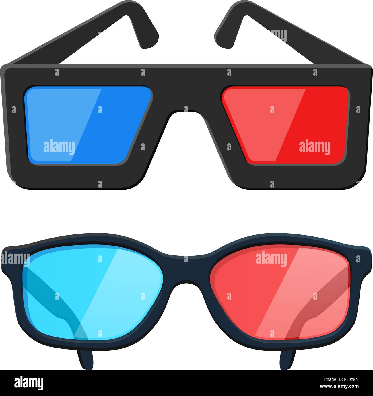 Gafas de cine 3D Imagen Vector de stock - Alamy