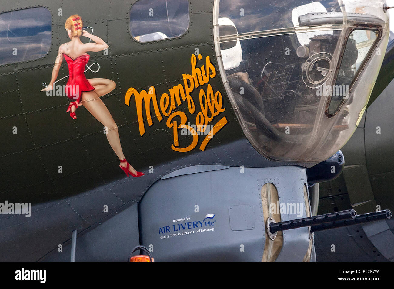 Memphis Belle B17 Flying Fortress Duxford, REINO UNIDO Foto de stock