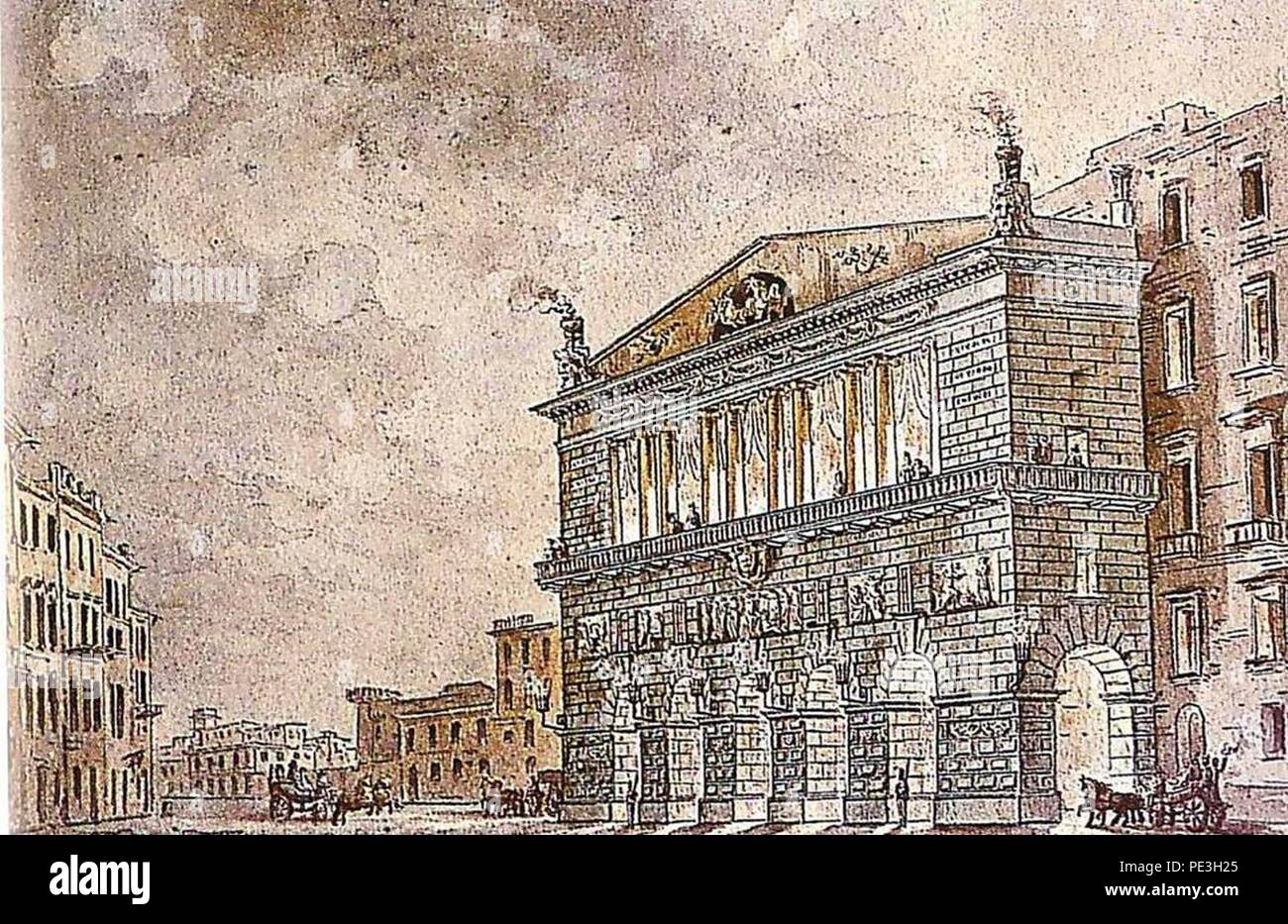 Antonio Niccolini - Teatro San Carlo. Foto de stock