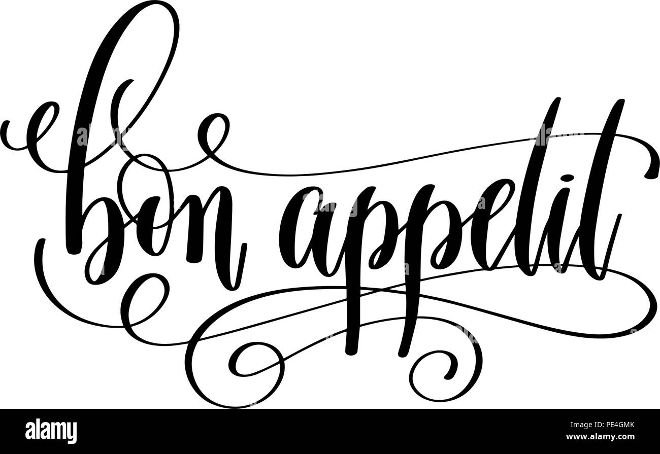 Bon appetit hand lettering Imágenes recortadas de stock Alamy