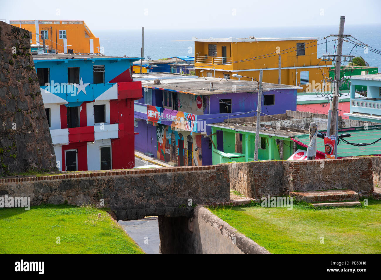 El barrio La Perla en el Viejo San Juan, Puerto Rico Fotografía de