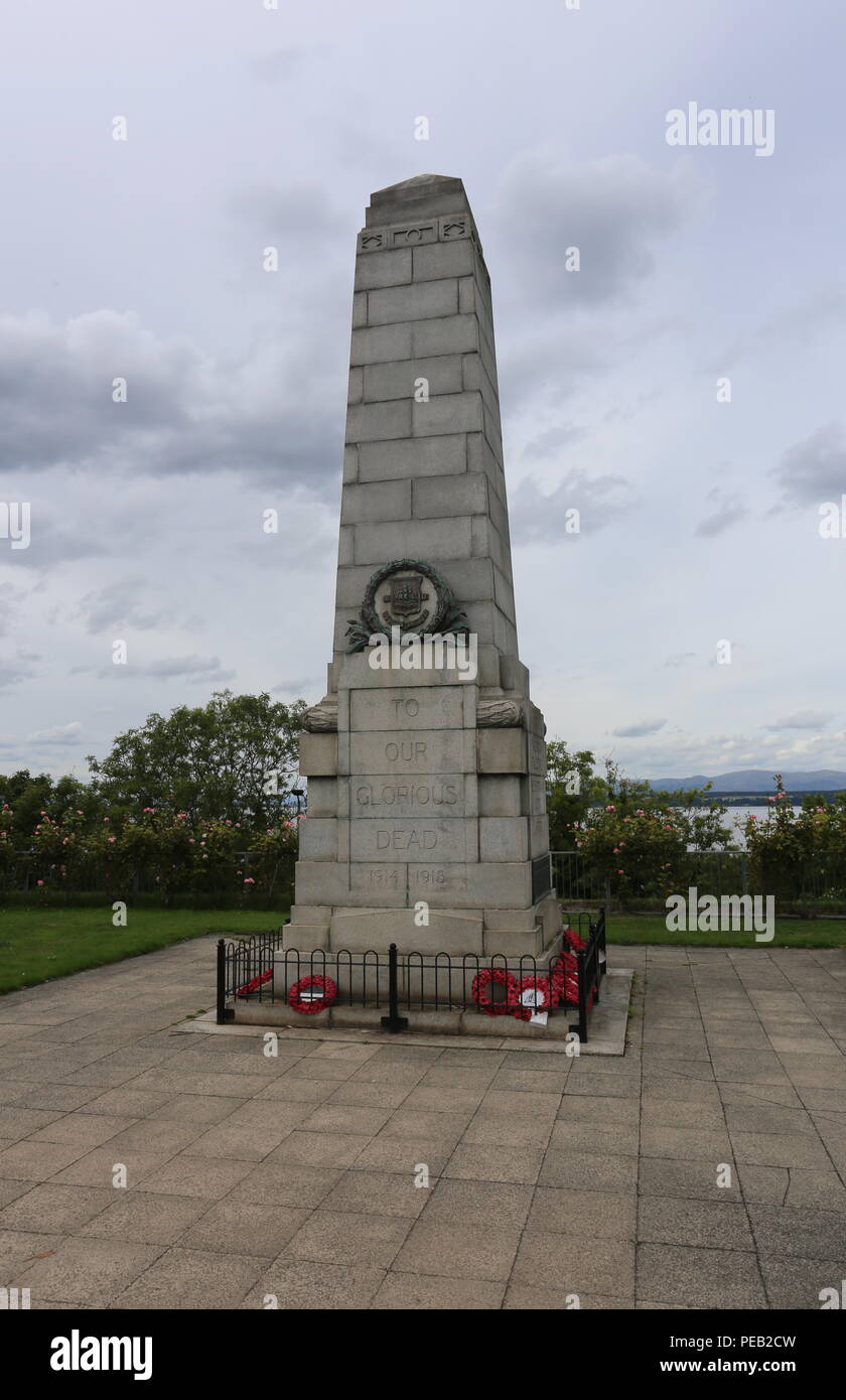 War Memorial Bo'ness Escocia, agosto de 2018 Foto de stock