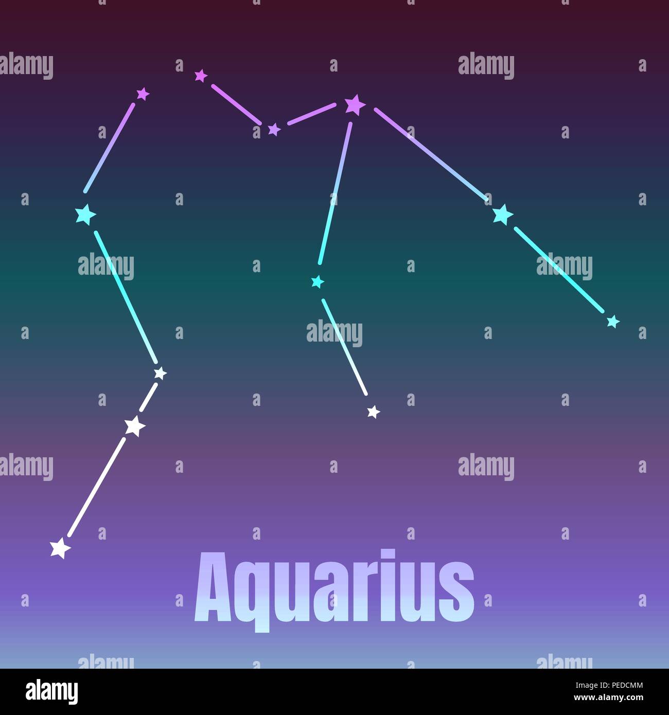 El acuario Water-Bearer cantar. Constelación de estrellas elemento  vectorial. Edad de la constelación de Acuario Zodíaco símbolo sobre fondo  azul oscuro Imagen Vector de stock - Alamy