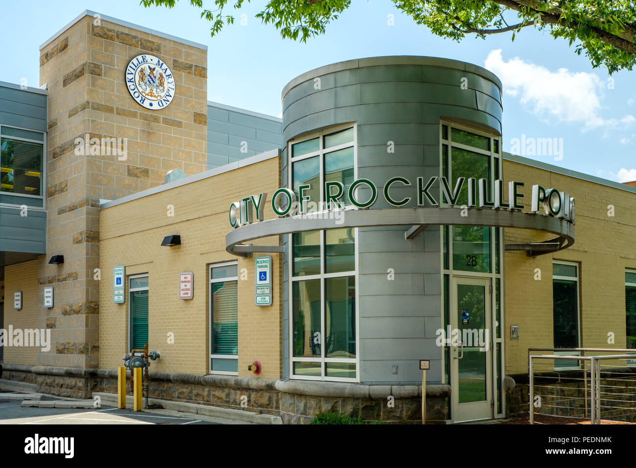 El Departamento de Policía de la ciudad de Rockville, 2 East Montgomery Avenue, Rockville, Maryland Foto de stock