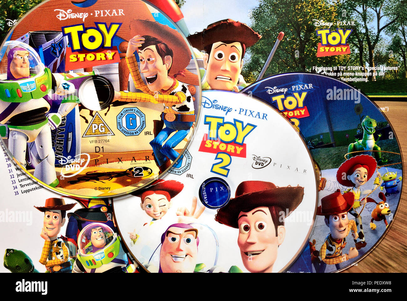 Las películas de Toy Story 1, 2 y 3 en DVD Fotografía de stock - Alamy