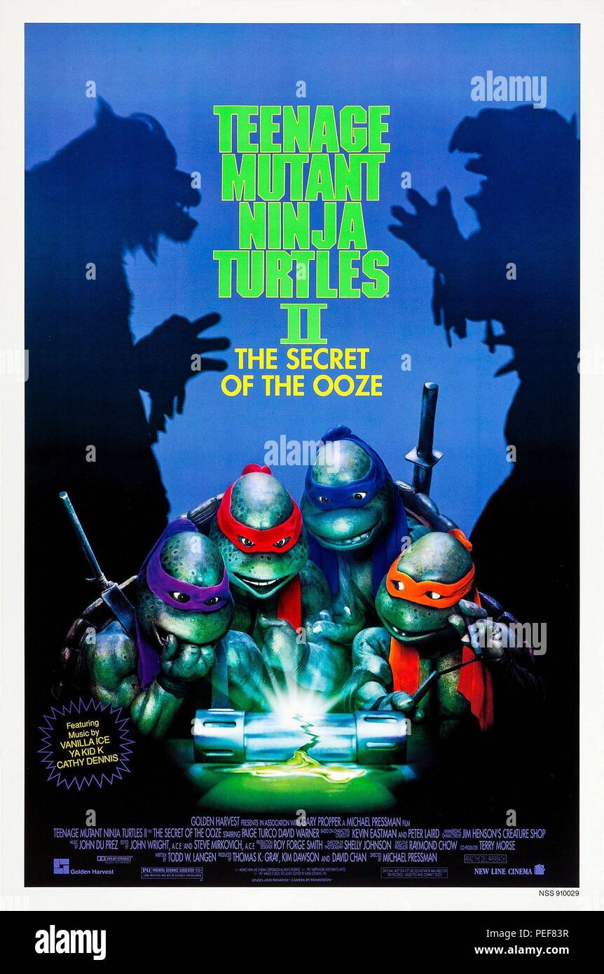 El título de la película original: TEENAGE MUTANT Tortugas Ninja II: El  secreto de los mocos verdes. Título en inglés: TEENAGE MUTANT Tortugas  Ninja II: El secreto de los mocos verdes. El