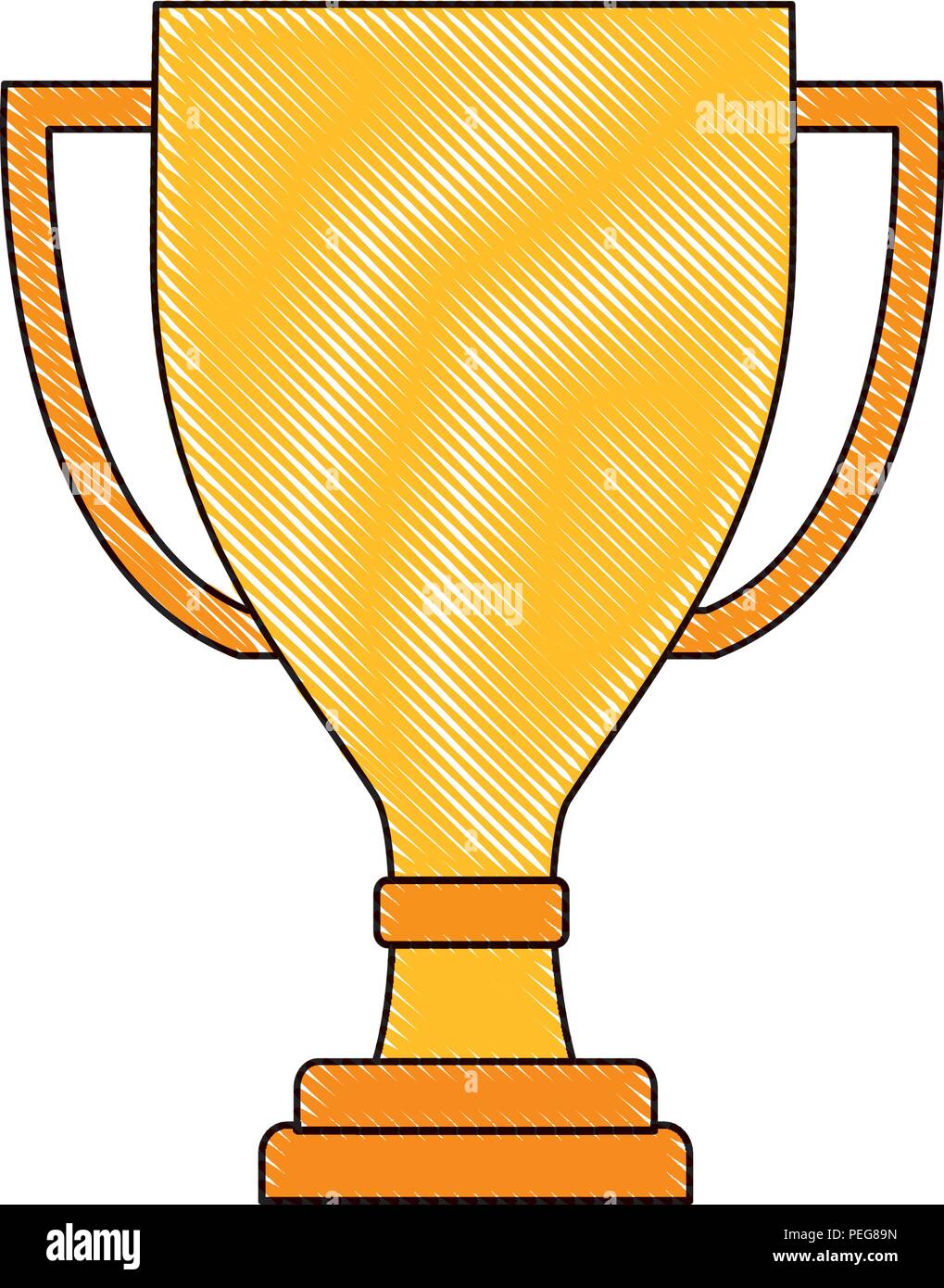 Premio ganador del Trofeo Copa símbolo de honor el color de dibujo Imagen  Vector de stock - Alamy