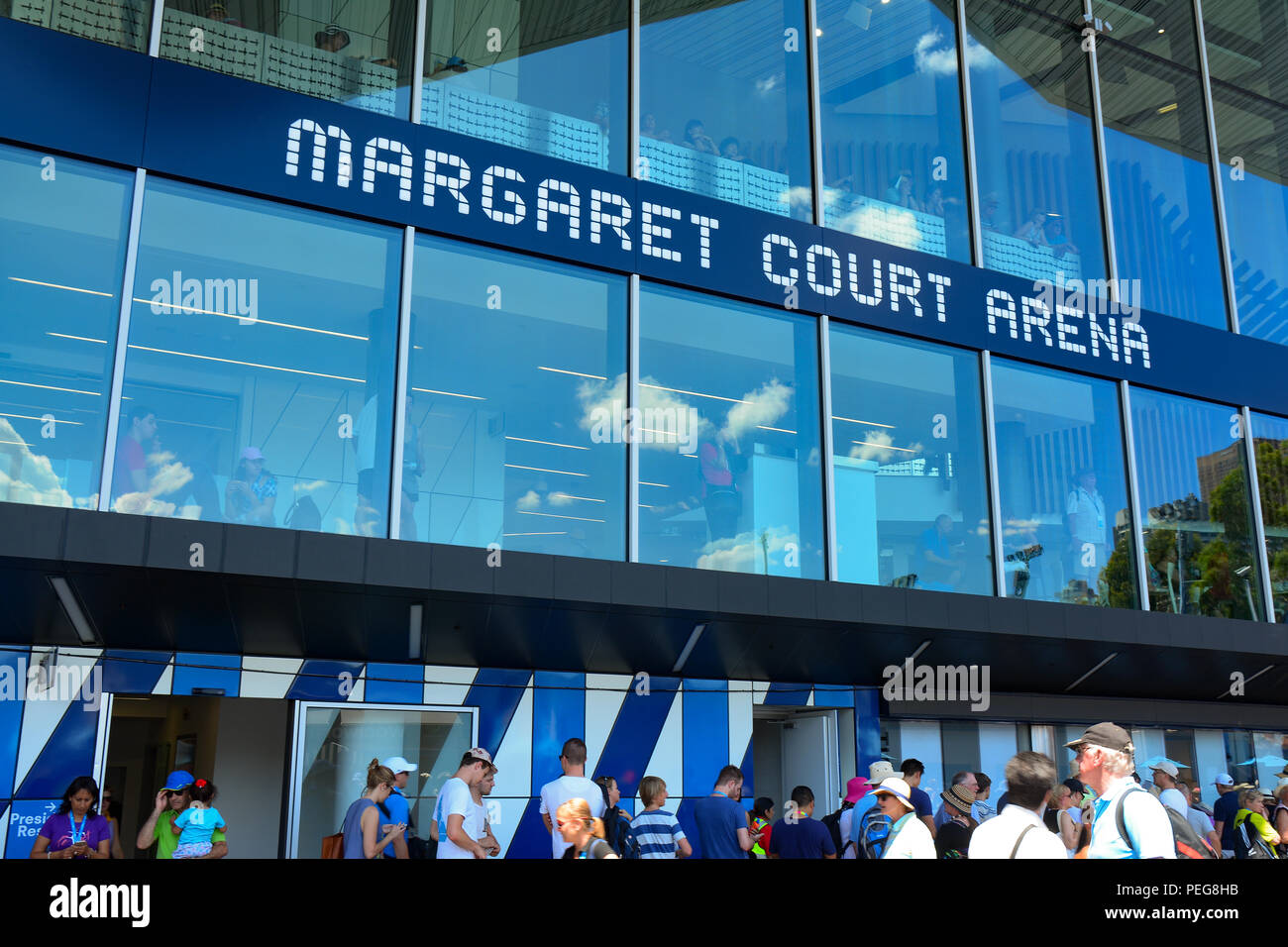 Margaret Court Arena en el Abierto de Australia, Melbourne. Foto de stock