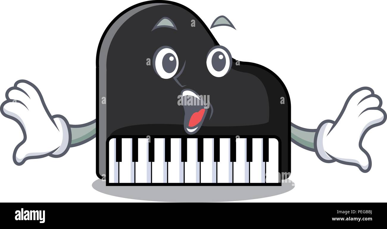 Sorprendido mascota piano estilo de dibujos animados Imagen Vector de stock  - Alamy