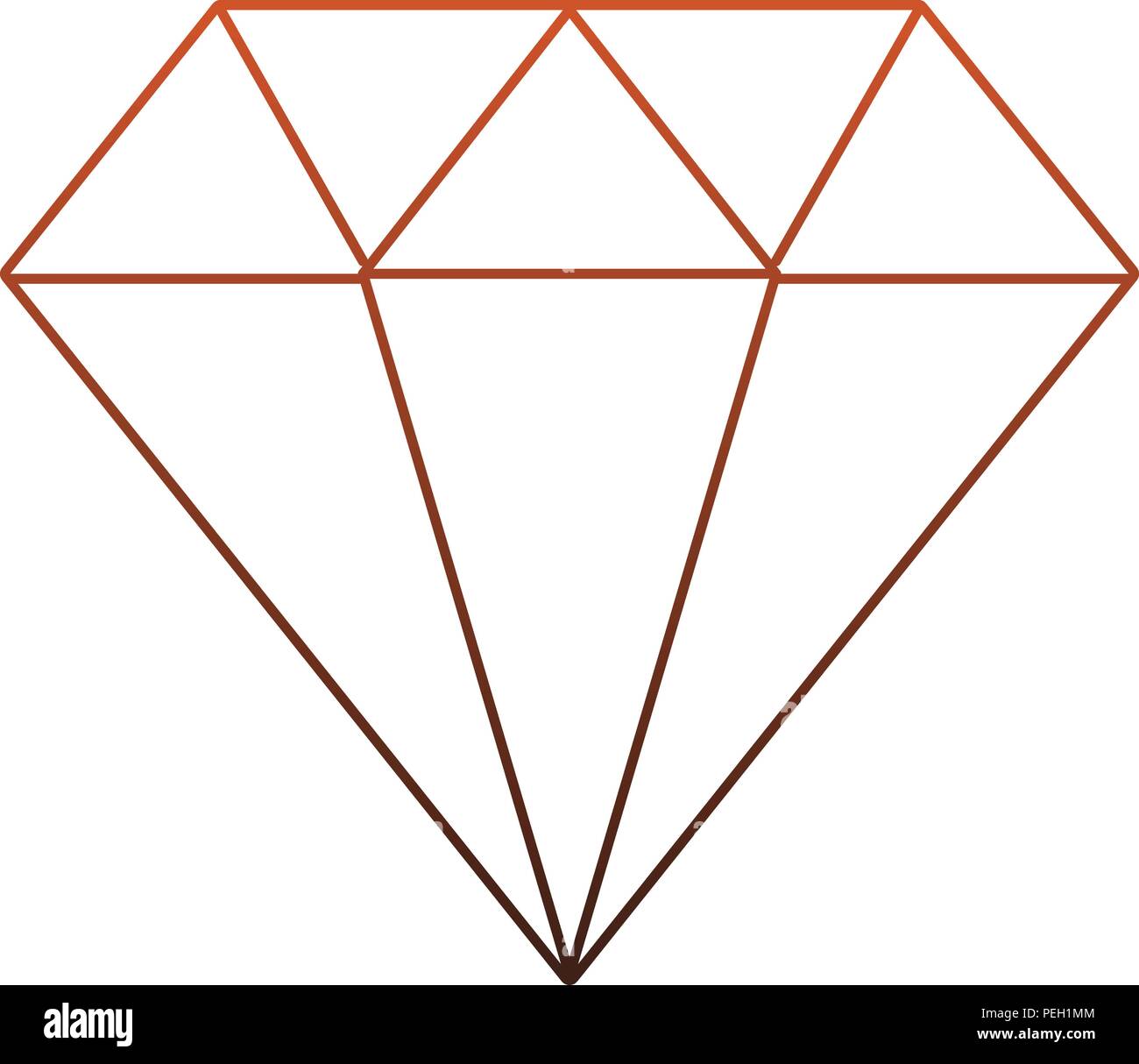 Símbolo de diamante de lujo líneas rojas Imagen Vector de stock - Alamy