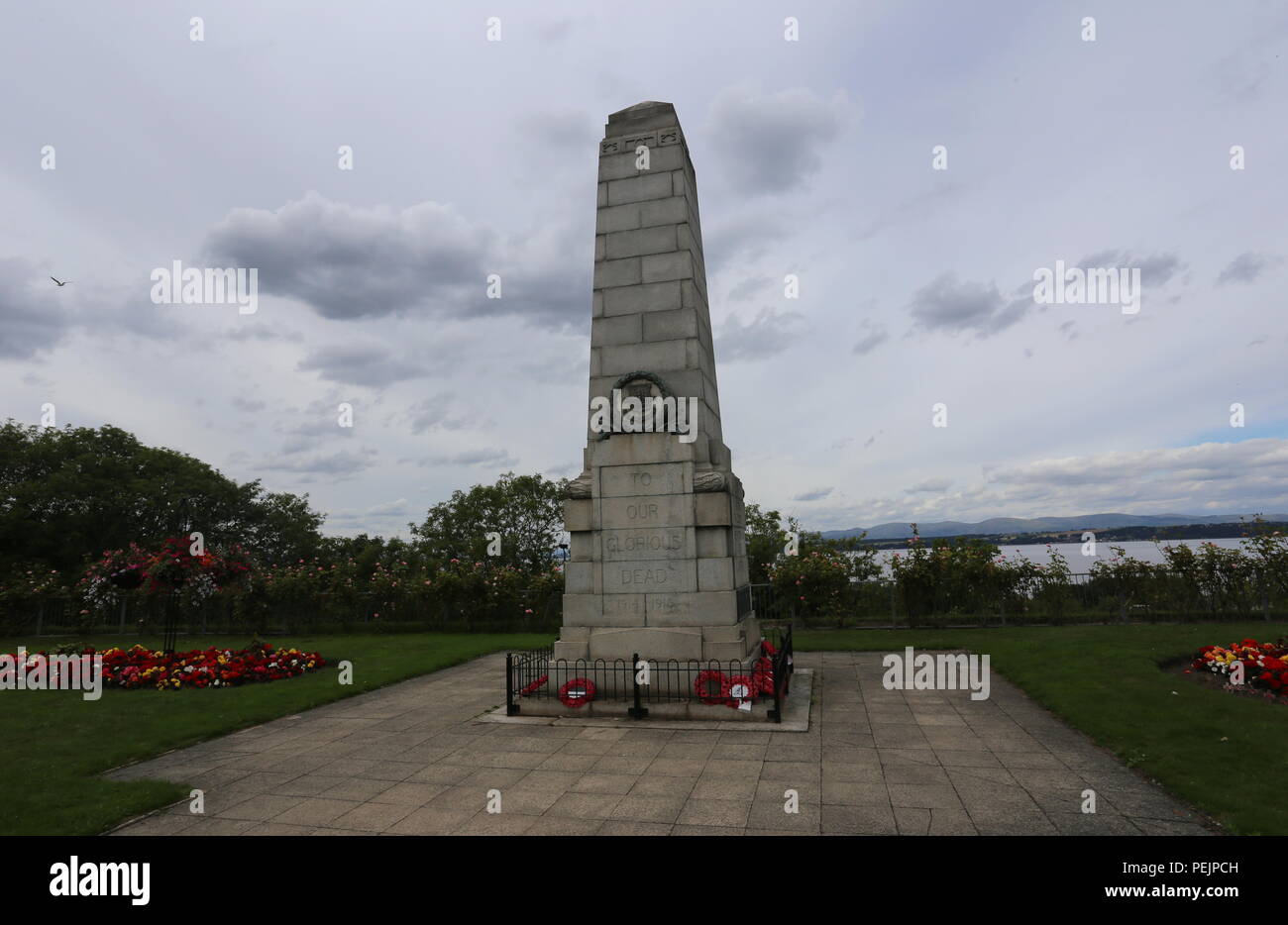 War Memorial Bo'ness Escocia, agosto de 2018 Foto de stock