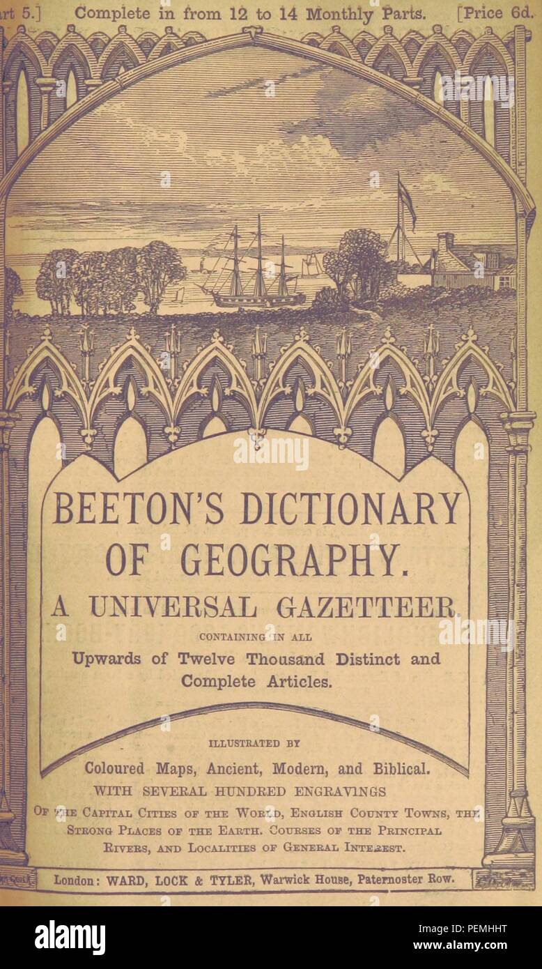 Archivo histórico imagen tomada de la página 443 de "Beeton's Diccionario  de geografía. Un nomenclátor universal. Ilustrado por mapas, etc Fotografía  de stock - Alamy