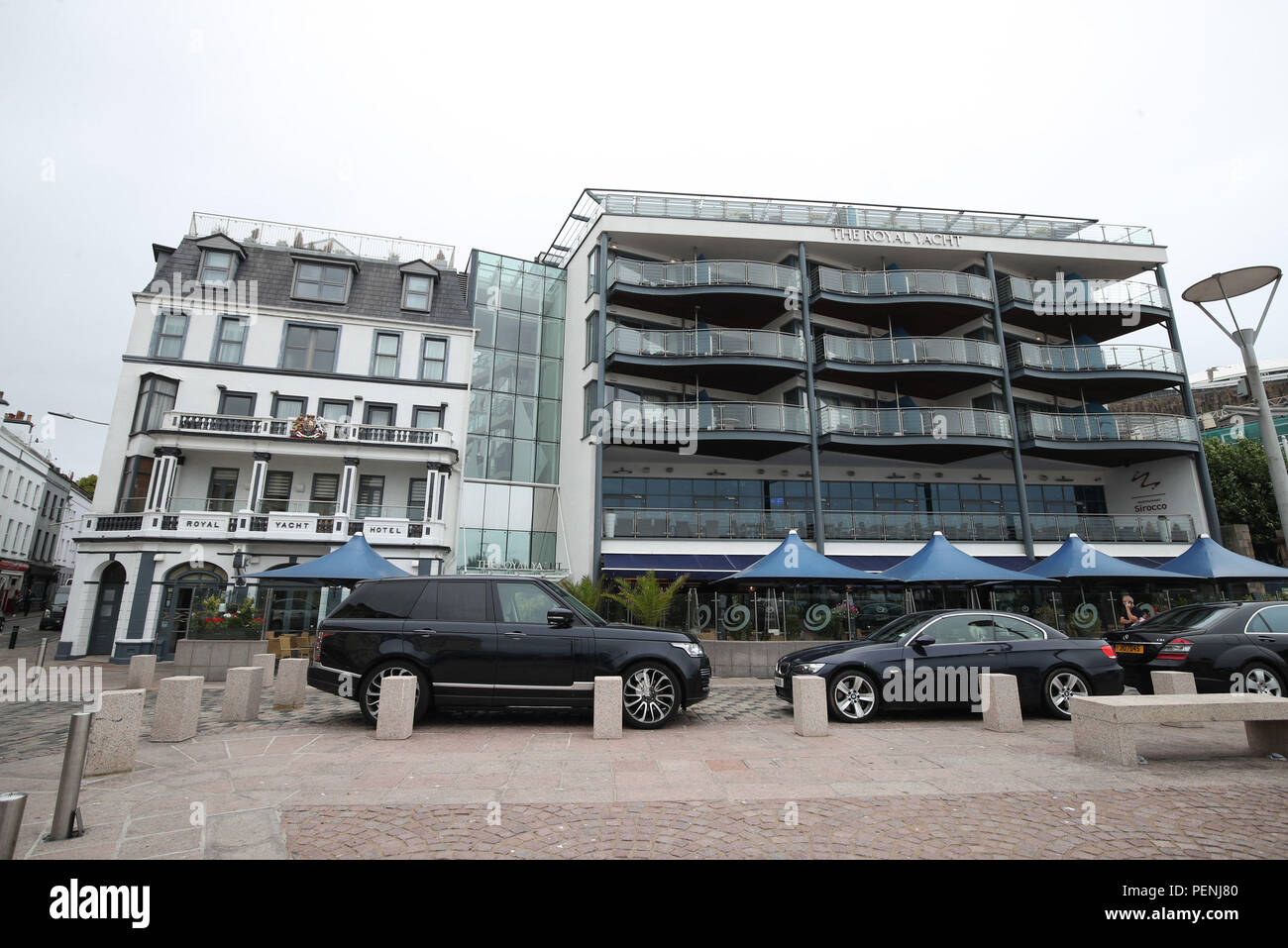 Una vista del Royal Yacht Hotel en Saint Helier, Jersey. Inglaterra  estrella de rugby Danny Cipriani ha sido multado &pound;2.000 durante un  asalto a una Jersey bar Fotografía de stock - Alamy