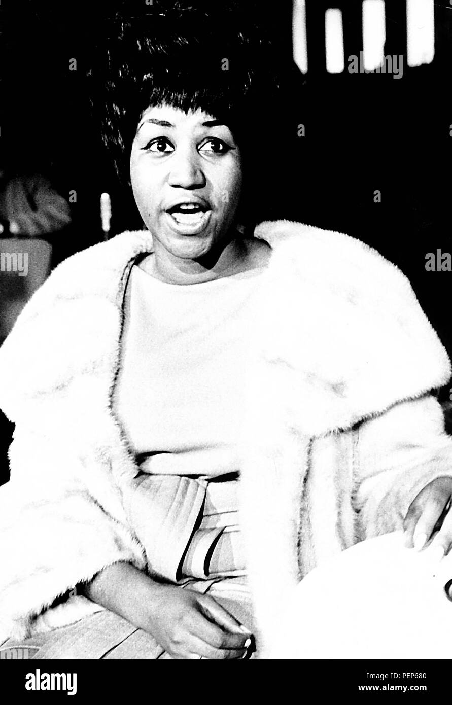 1968 - Aretha Franklin en Roma 1968. Crédito: Globe Photos/ZUMAPRESS.com/Alamy Live News Foto de stock