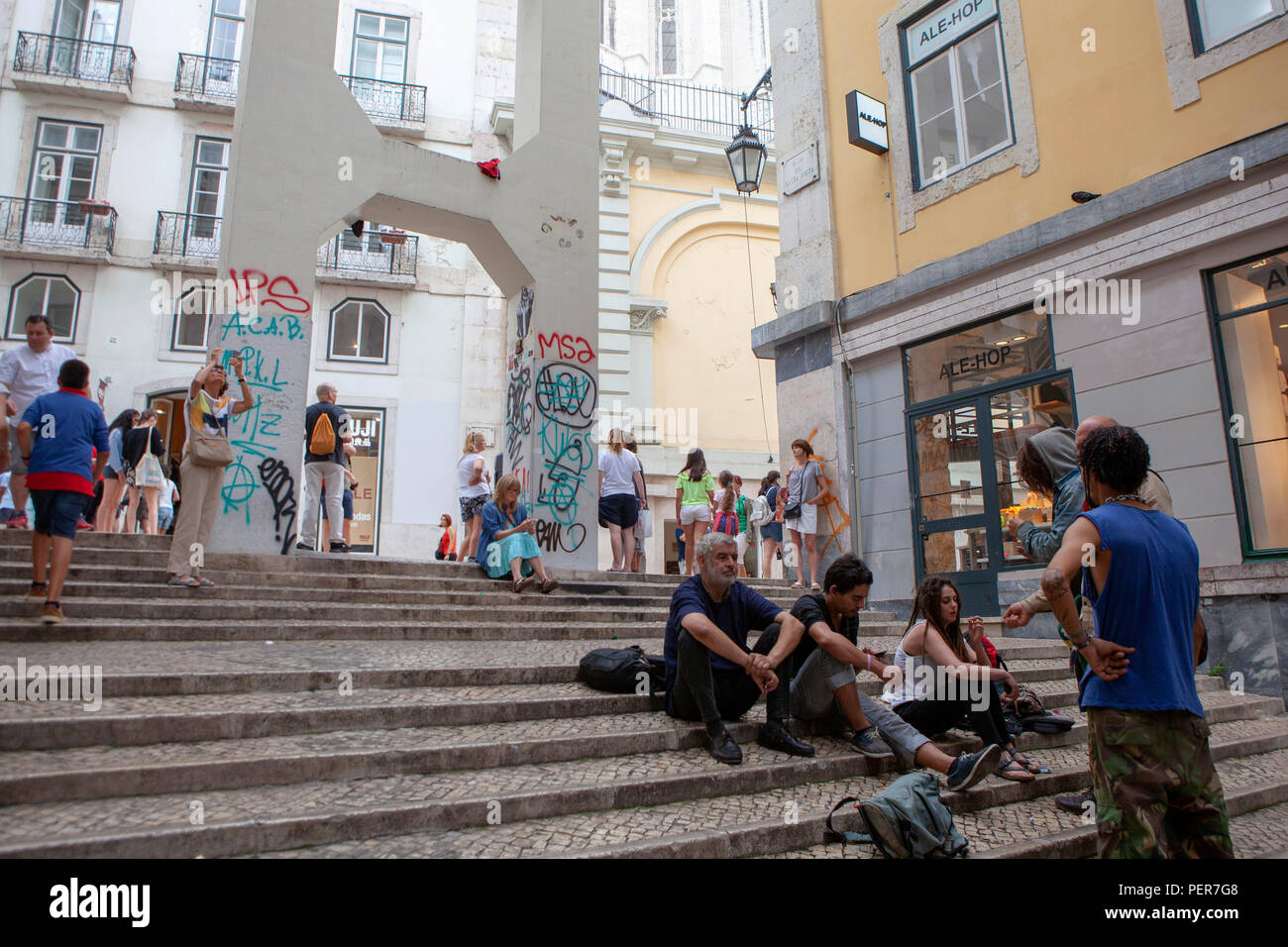 Lisboa, capital y ciudad más grande de Portugal Europa Foto de stock