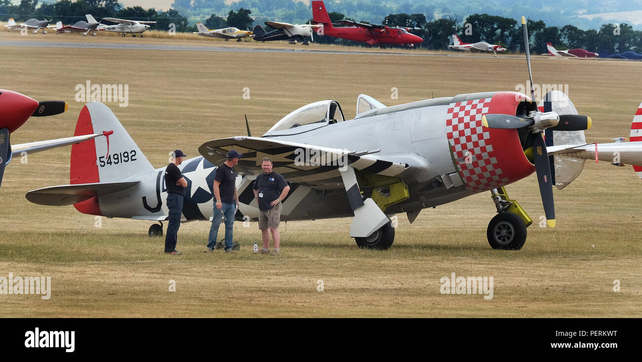 La República P-47 Thunderbolt fue una época de la Segunda Guerra Mundial producido por aviones de combate de los Estados Unidos entre 1941 y 1945. Conocida como la 'Jarra'. Foto de stock