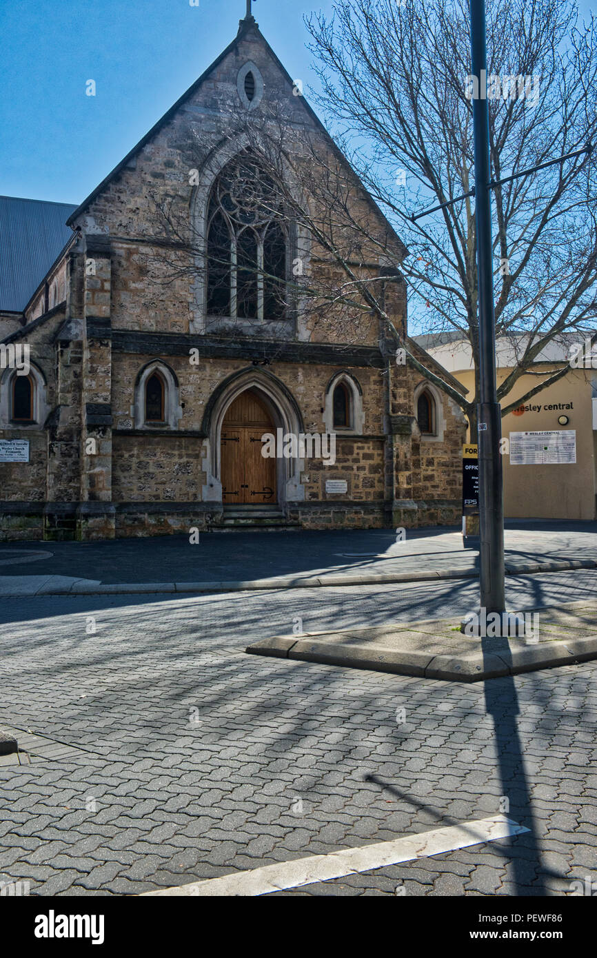Fremantle Iglesia Unida acantonamiento Street Foto de stock