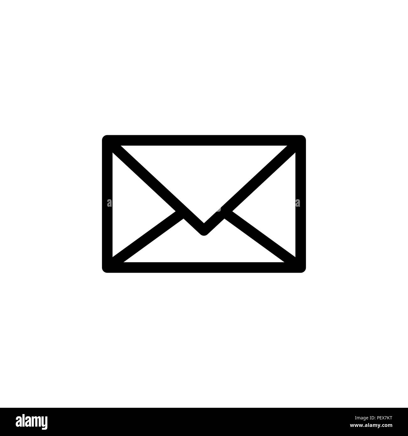 Icono de mensaje. ilustración vectorial negro sobre fondo blanco Imagen