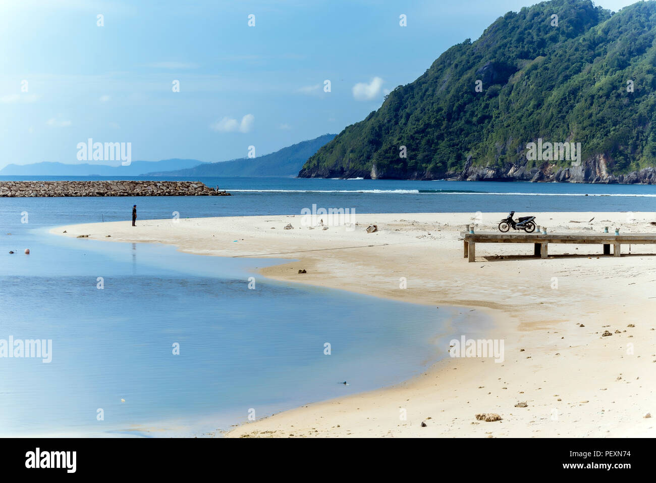 Vista de la playa, Banda Aceh, en Sumatra, Indonesia Foto de stock