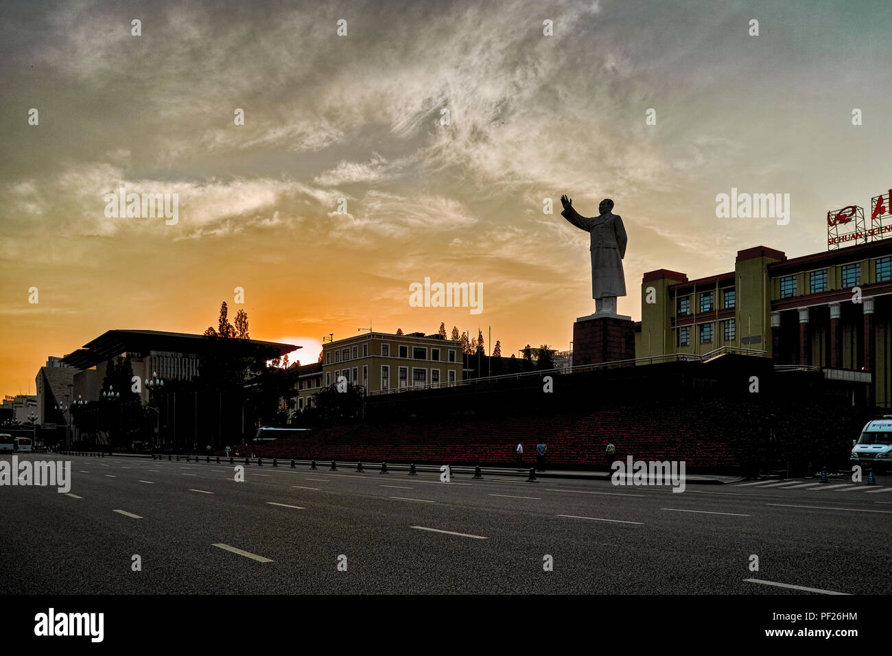 La vida de Chengdu, Sichuan, la ciudad más grande en el sudoeste de China. Foto de stock