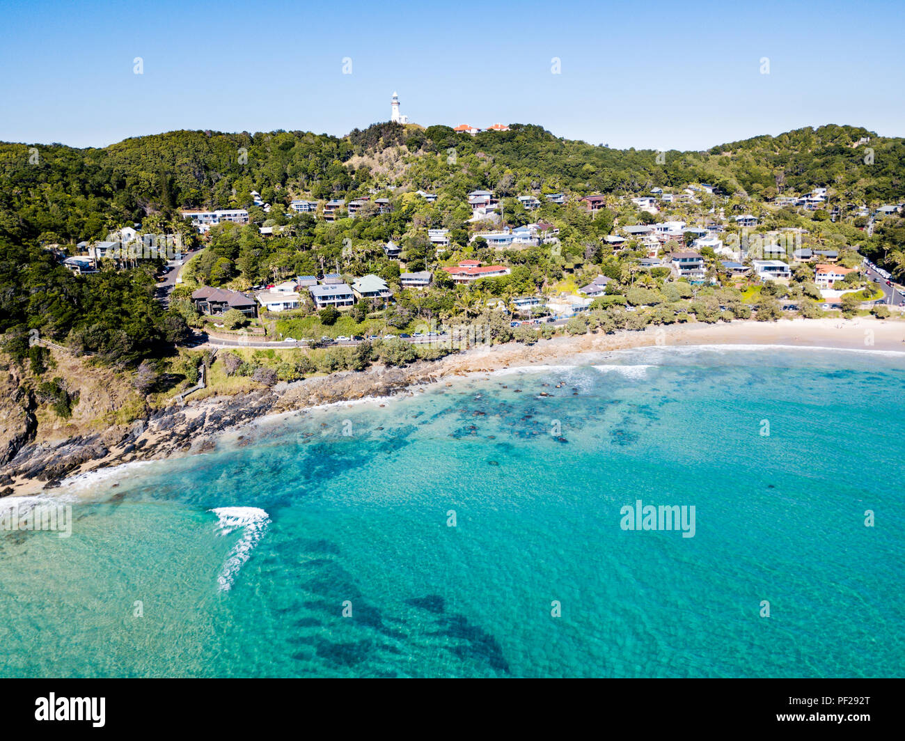 Una vista aérea de Byron Bay en Nueva Gales del Sur, Australia Foto