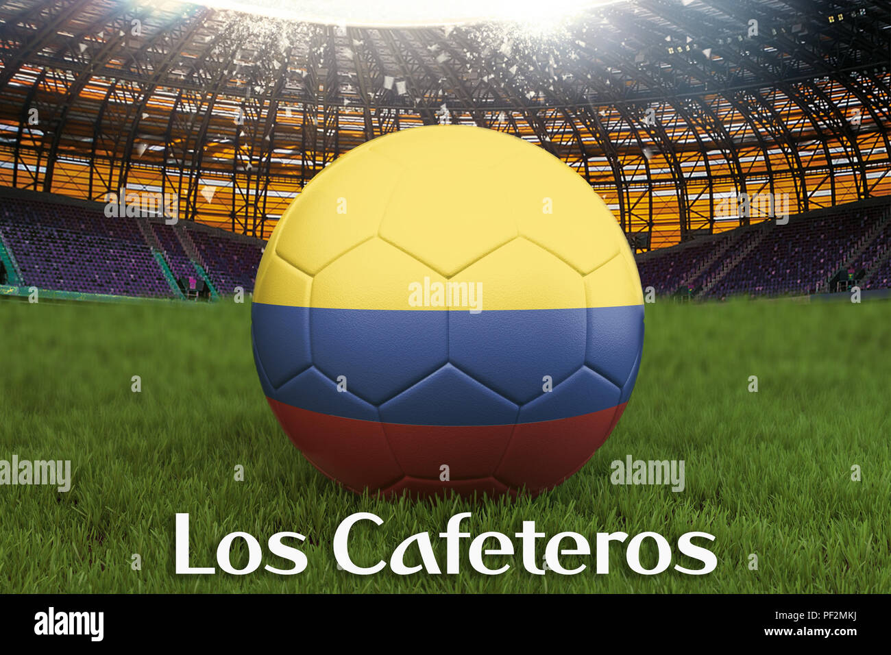 Los cafeteros de Colombia idioma sobre fútbol balón de fútbol en el