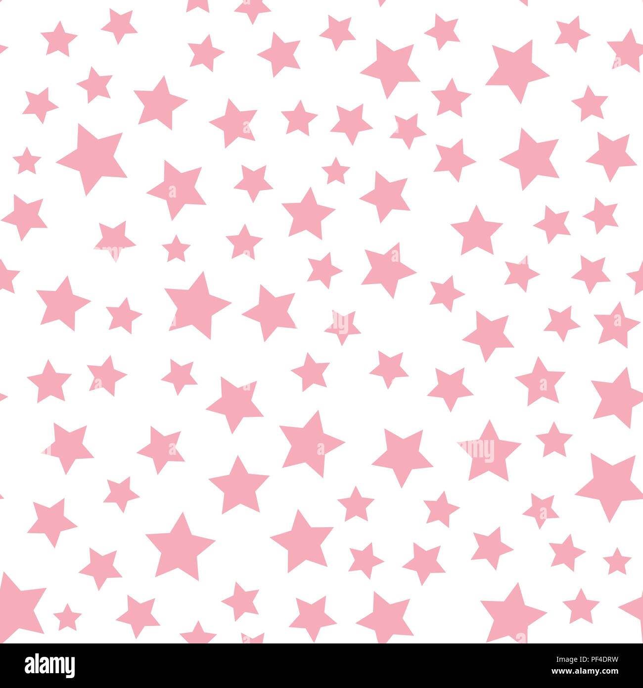Pink Star Vector patrón perfecta aislado sobre fondo blanco Imagen