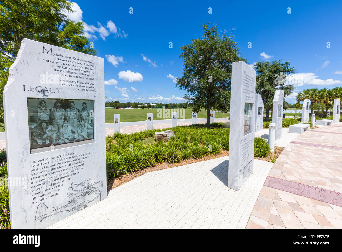 En el Cementerio Nacional de Sarasota en Sarasota Florida Estados Unidos Foto de stock