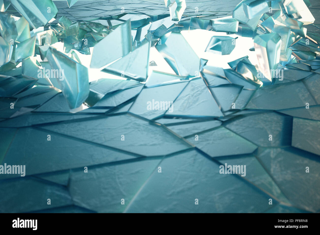 Ilustración 3D rota la pared de hielo con orificio en el centro. Lugar de su banner, anuncio. Foto de stock