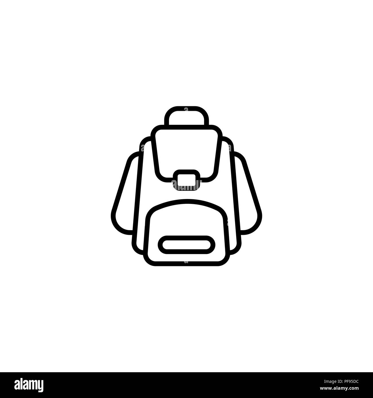 Icono de línea Web. Mochila negra sobre fondo blanco Imagen Vector de stock  - Alamy