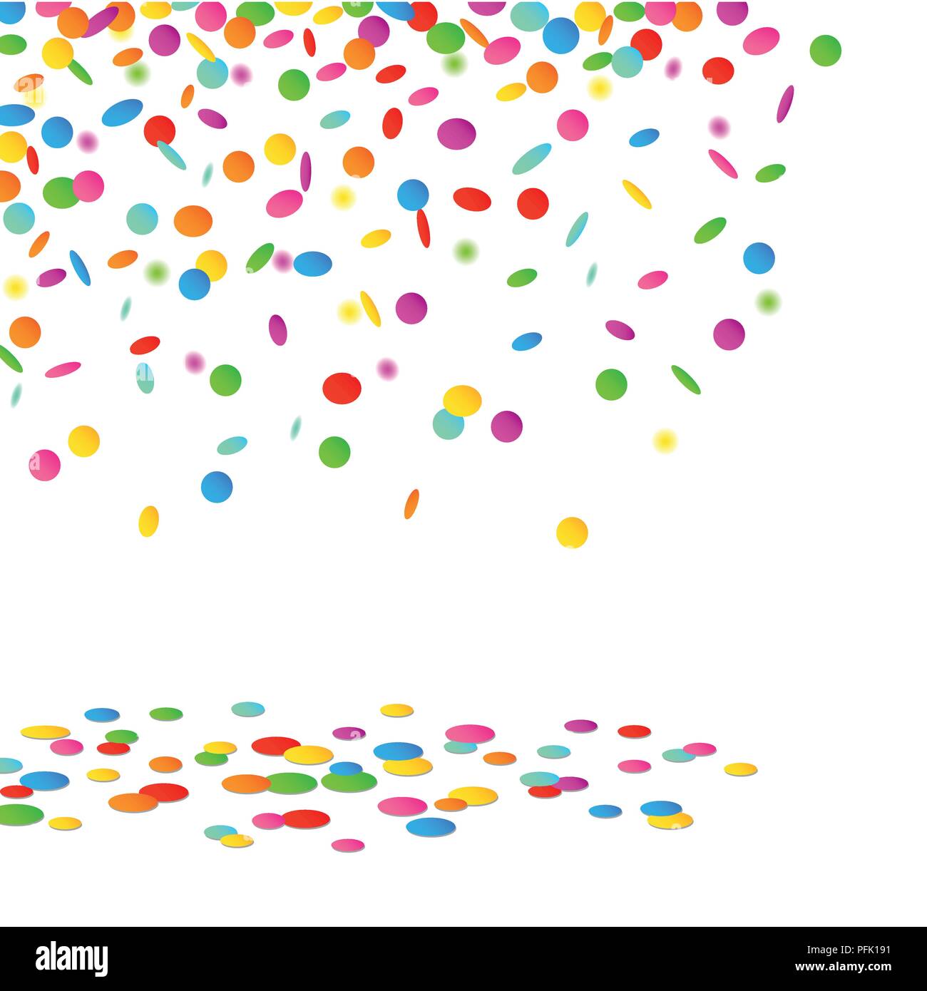 Confeti de colores sobre fondo blanco ilustración vectorial EPS10 Imagen  Vector de stock - Alamy