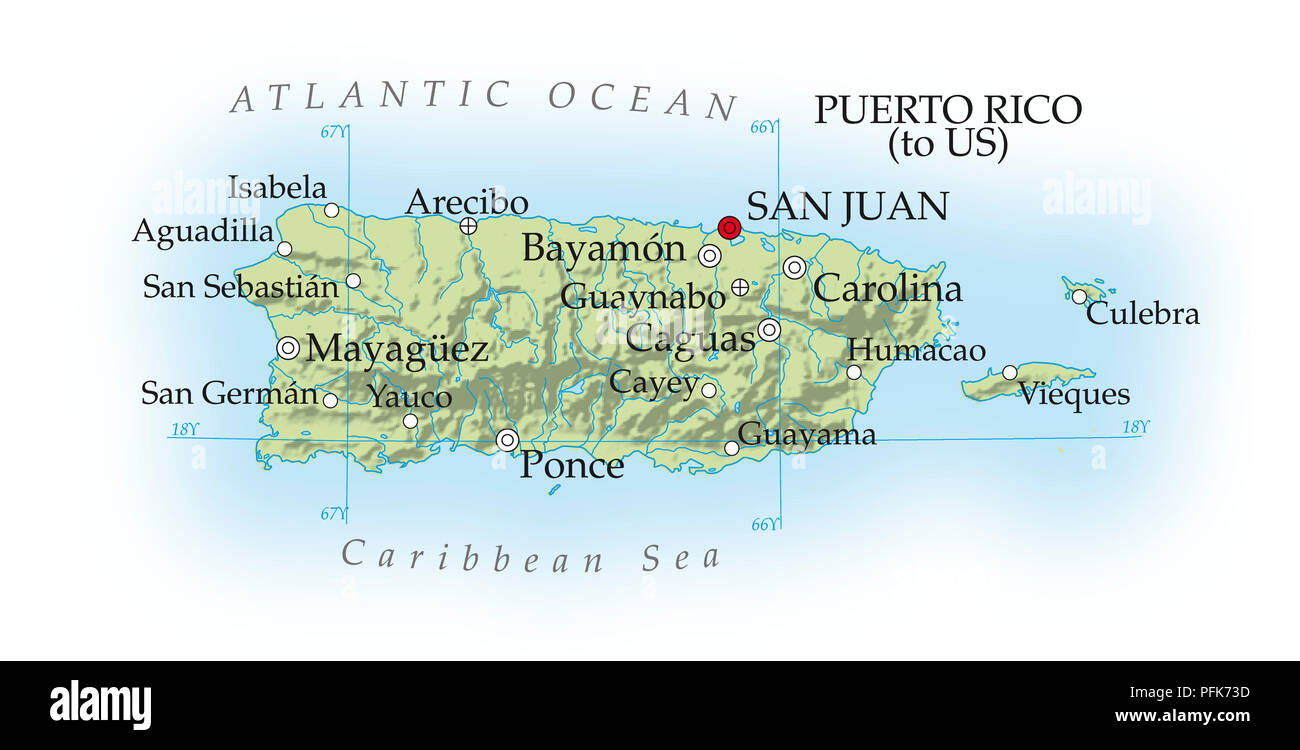 Mapa De Puerto Rico Island Fotos E Imagenes De Stock Alamy