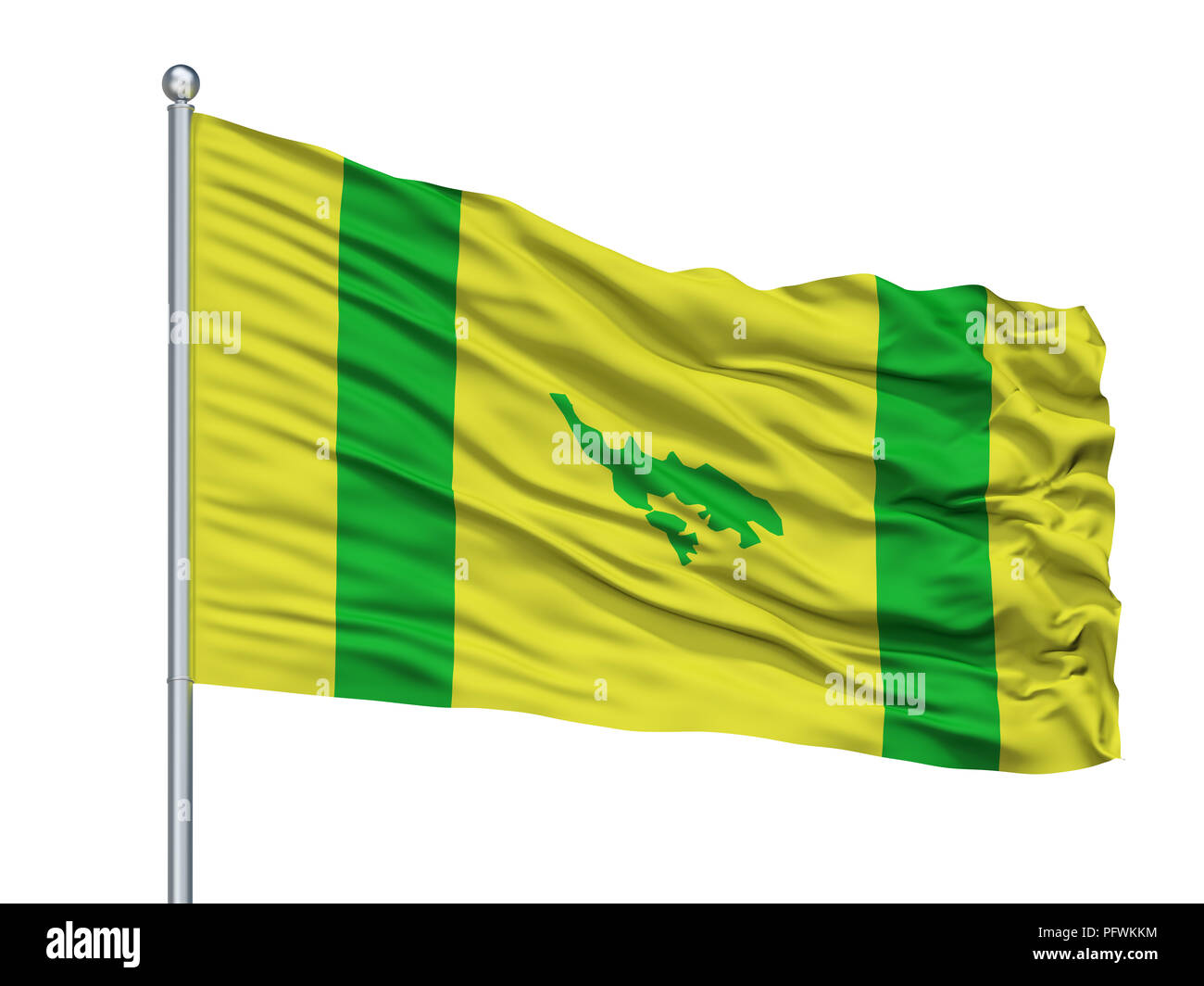 La bandera de la ciudad de Cabo Rojo en la bandera de Puerto Rico