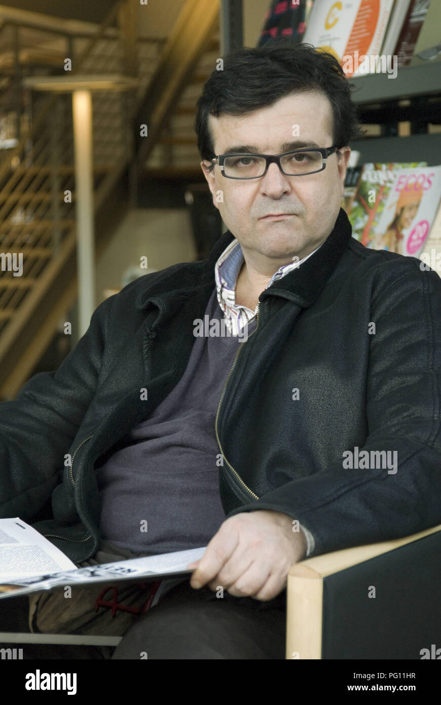 Berlín, 23.02.2011: Retrato de Javier Cercas, escritor, profesor de literatura española en la Universidad de Girona y autor Foto de stock