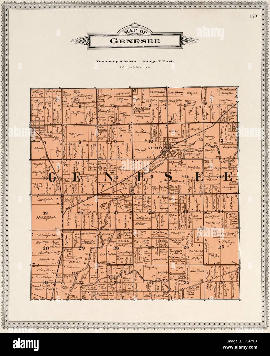 Atlas de Genesee County, Michigan que contiene mapas de cada