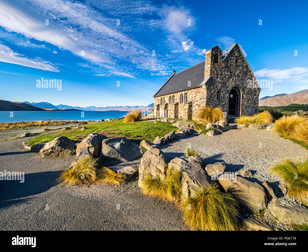 Nueva Zelanda, Isla del Sur, la región de Canterbury, la Iglesia del Buen Pastor Foto de stock